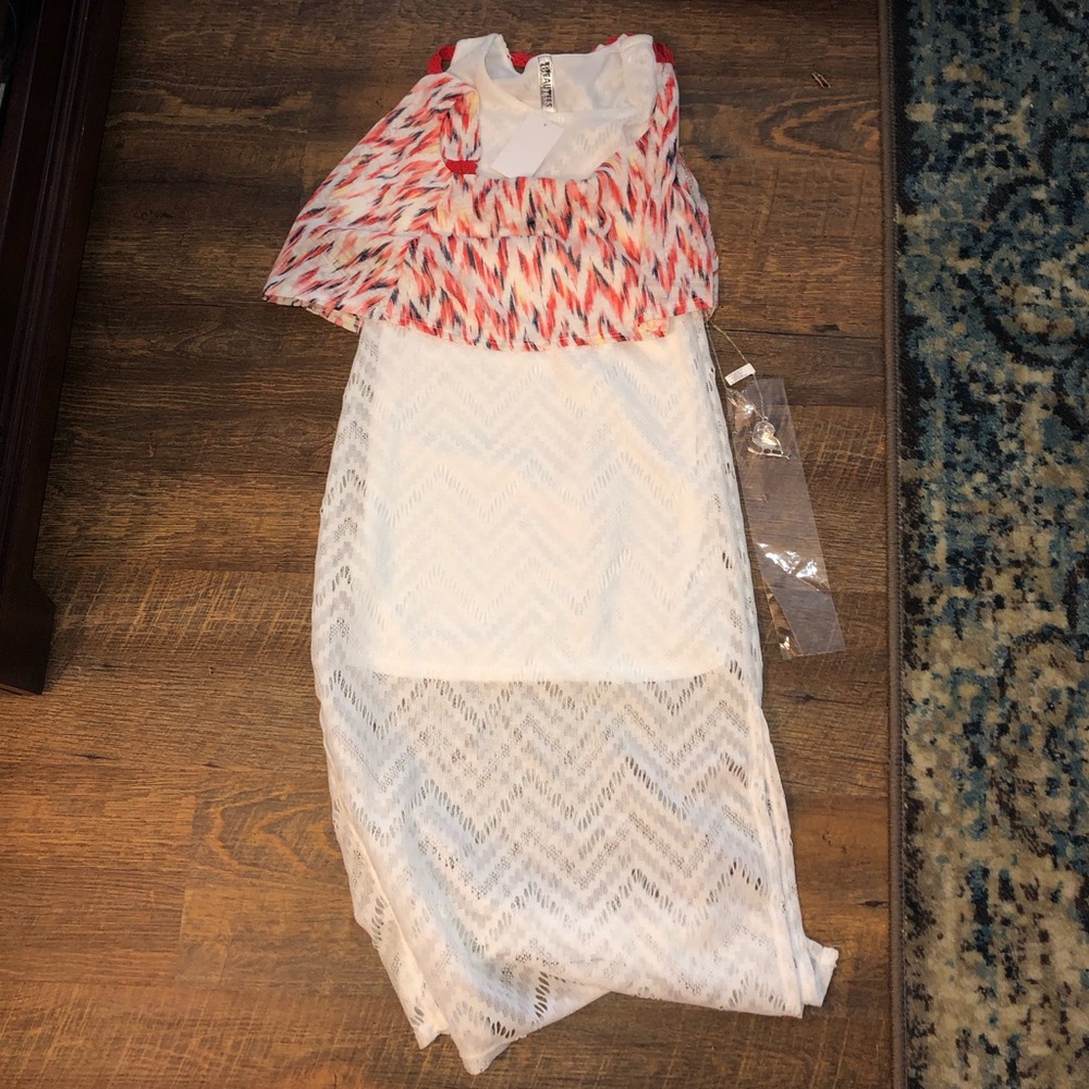 Girls Maxi Dress w/ Necklace